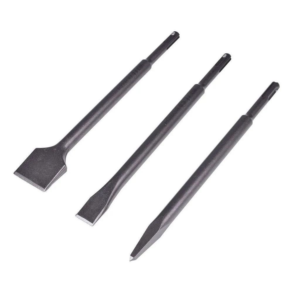 Kit 3 Peças Ponteira E Talhadeiras Para Martelete