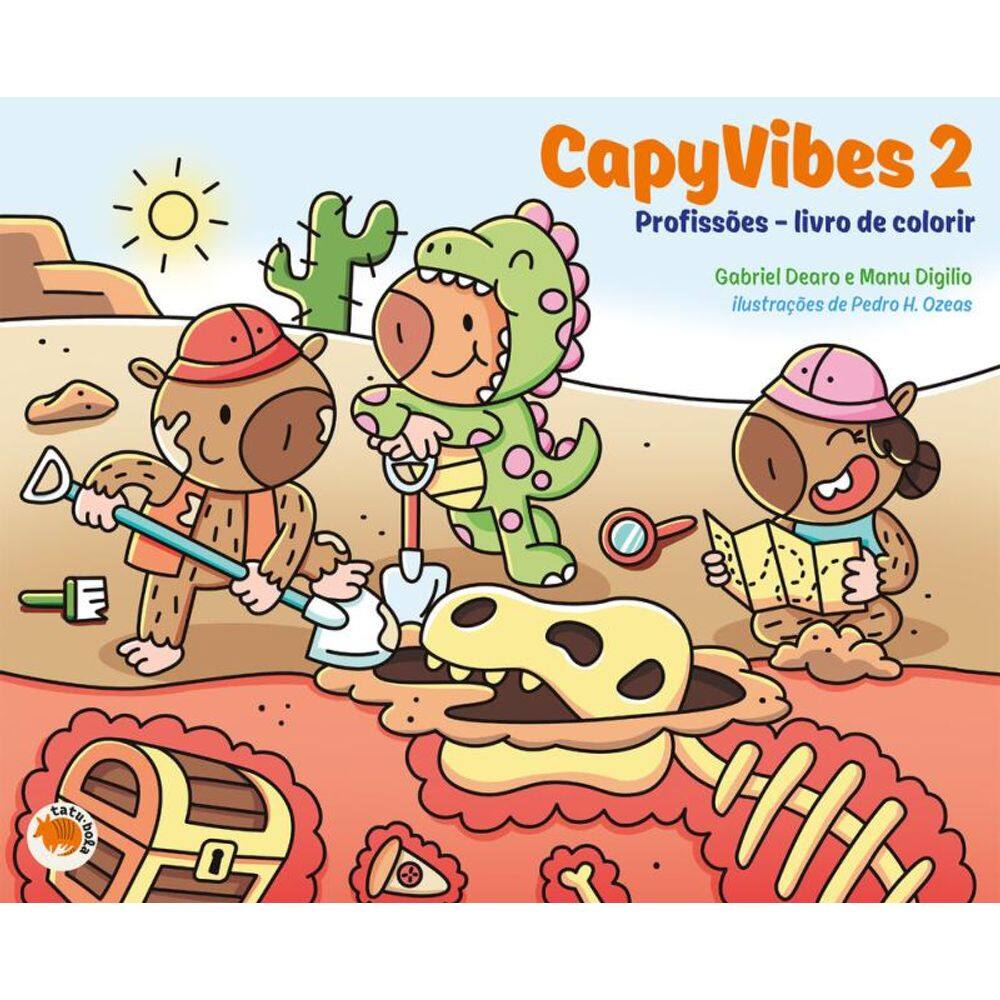 CapyVibes 2 - Profissões: Livro de colorir