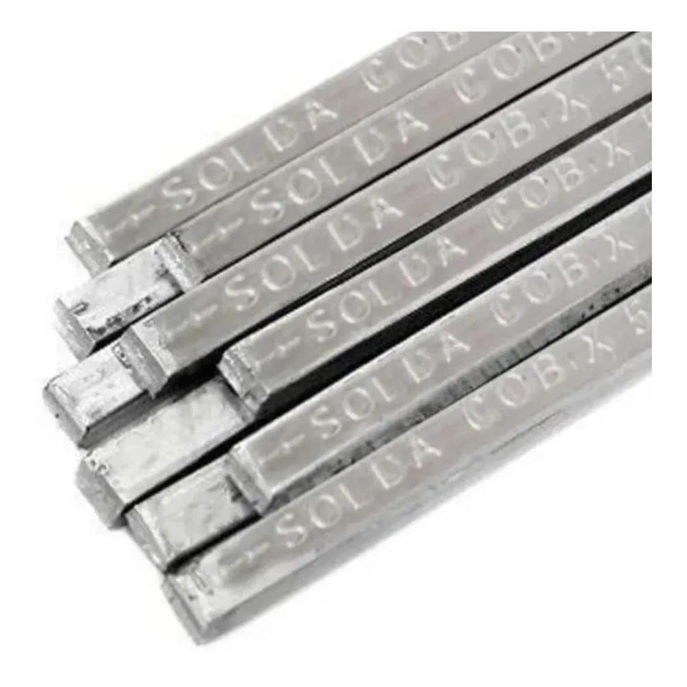 Estanho Solda 50X50 Barra Vareta Verga Aprox 1000G/1Kg Cobix