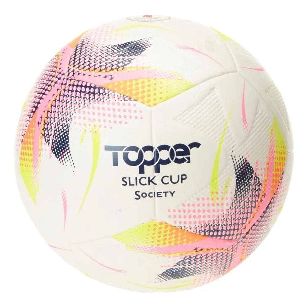 Bola De Futebol Society Slick Cup Topper Cor Amarelo Neon/Ro
