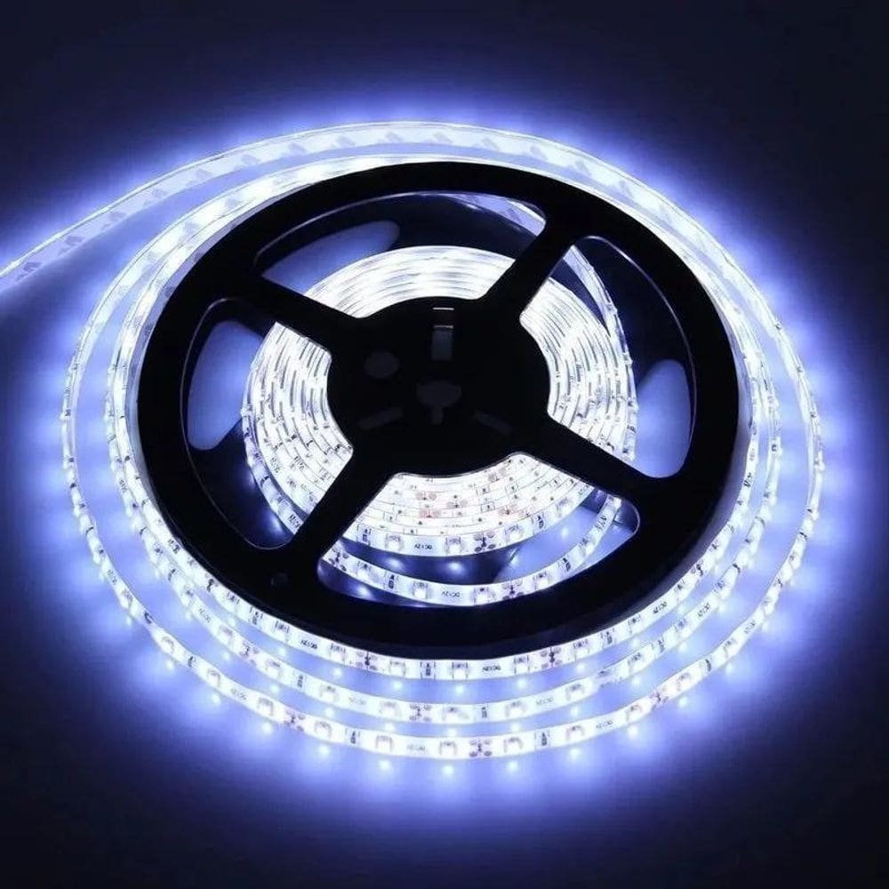 Akm Led Fita Super Led 5Mt 3528 Branco Frio Com Silicone Com A