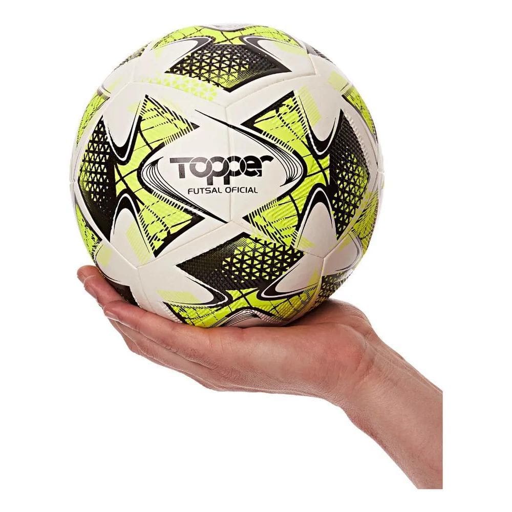 Bola De Futebol Society 22 Cor Branca Com Detalhes Em Amarel