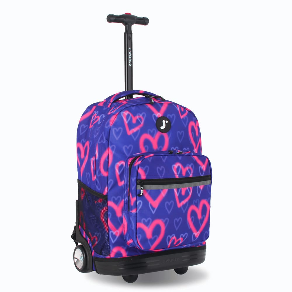 Mochila com rodinhas J World Sunrise 18 para meninos e meninas