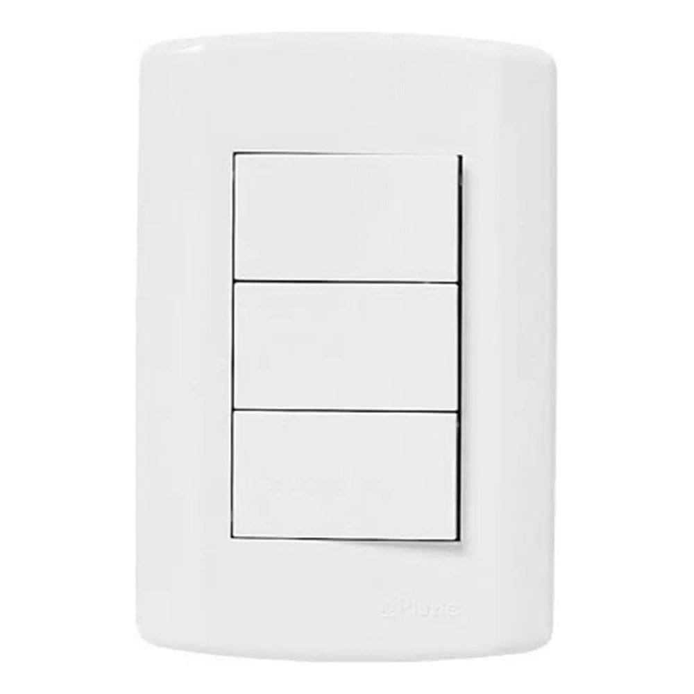 3X Interruptor Triplo Modular Three Way 3 Teclas Pl