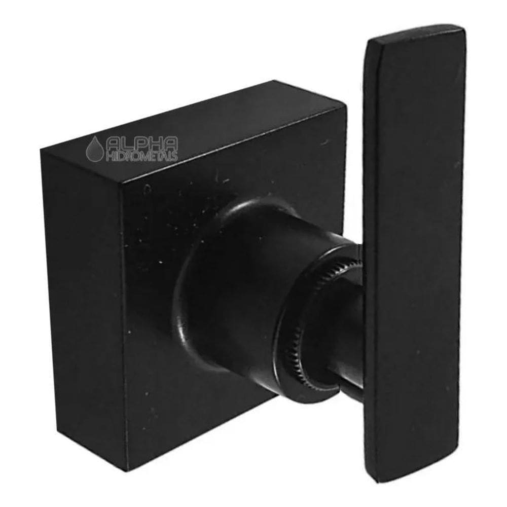 Acabamento Registro Quadrado C-73 Preto Abs , Padrão Deca