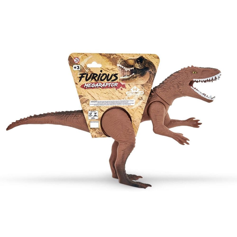 Brinquedo Dinossauro Furious Megaraptor +3 Anos Adijomar