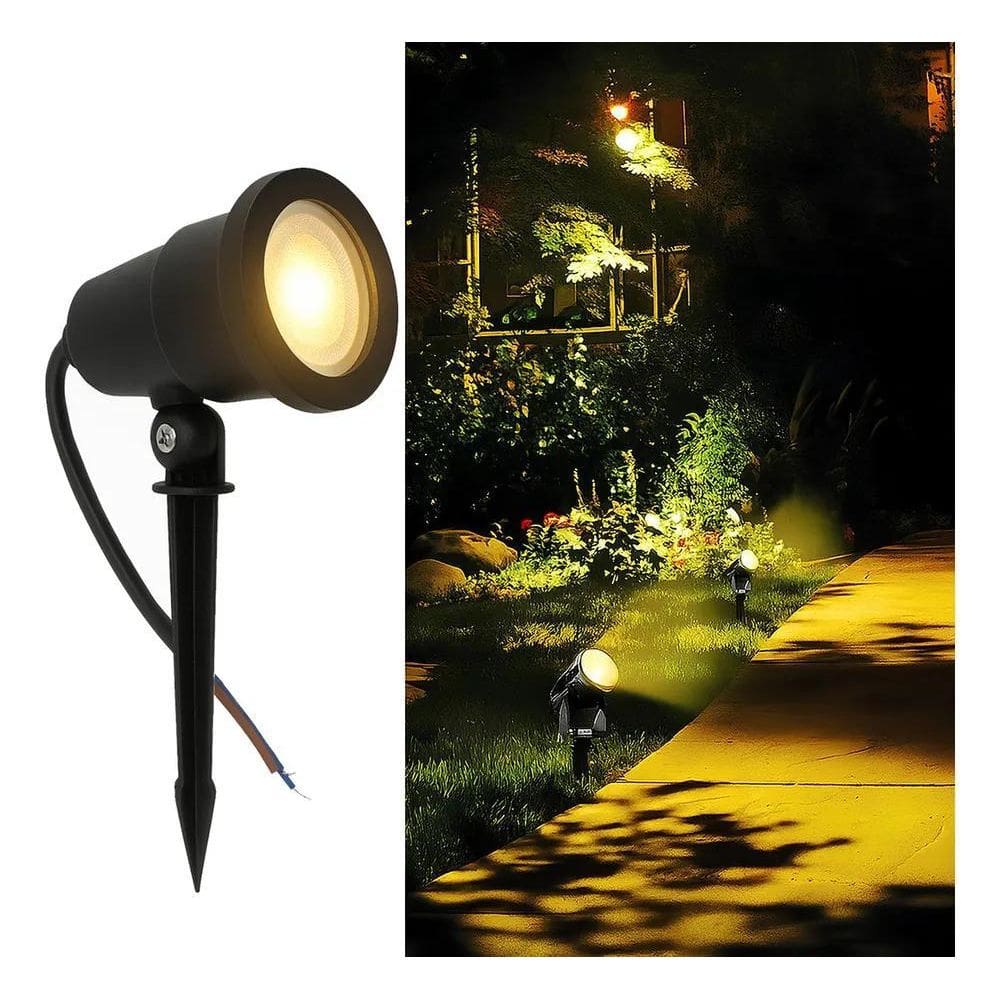 Espeto Led Jardim Prova D`Água Branco Quente 3000K 7W Cor Da
