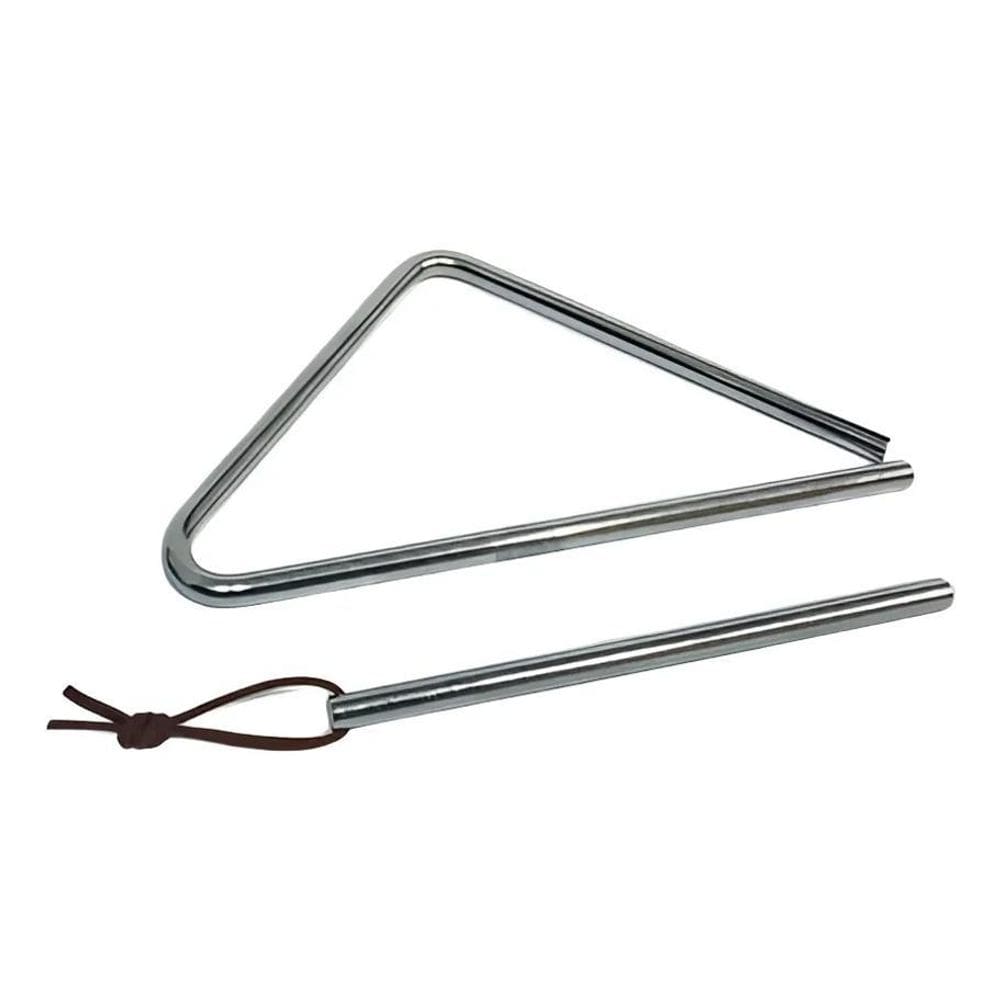 Triângulo Pequeno 15 Cm Cromado Em Metal Com Baqueta