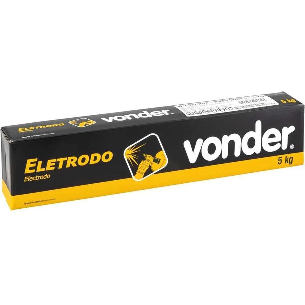5X Eletrodo Em Aço 60.13 2,50Mm Vonder 7457601325 Punta Cinz