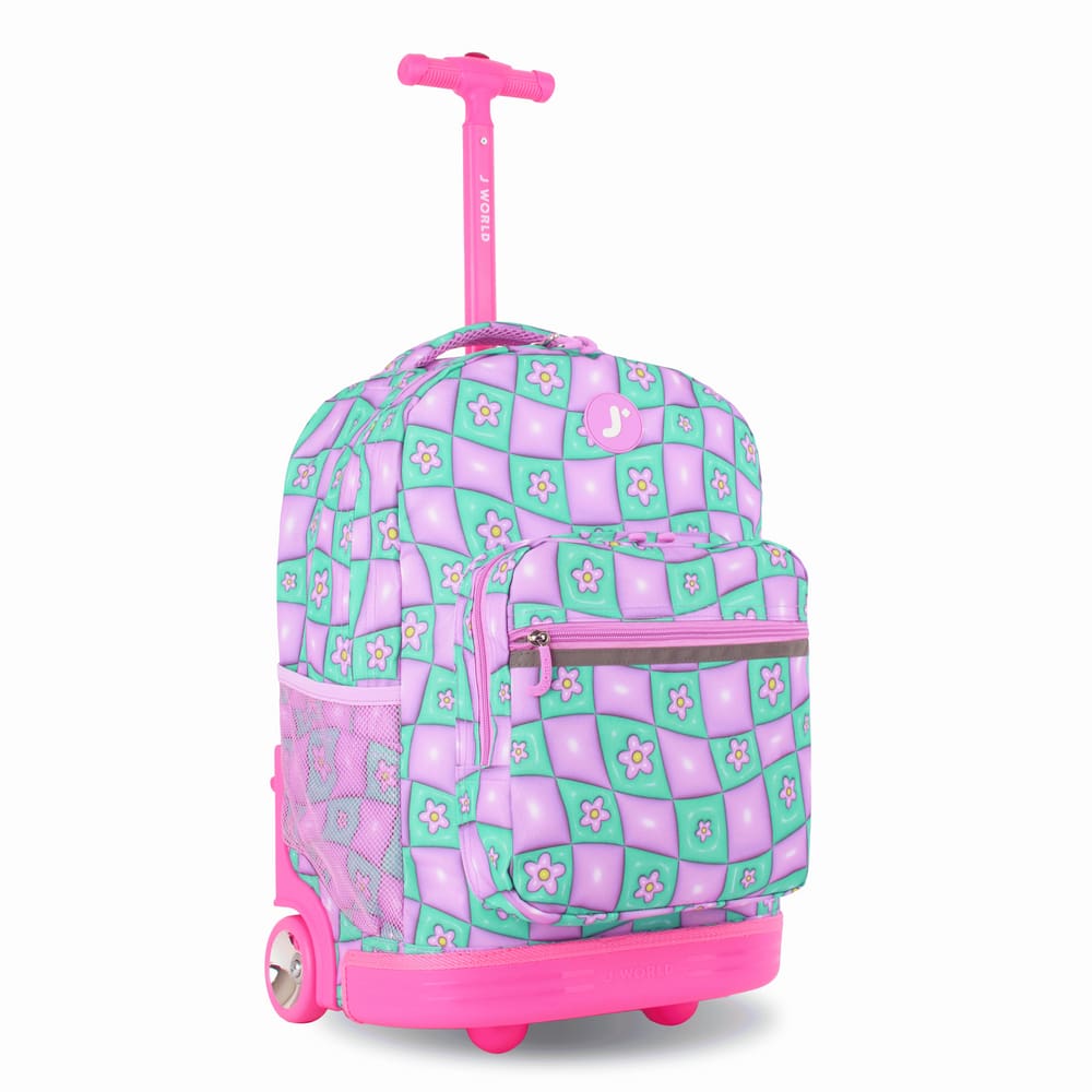 Mochila com rodinhas J World Sunrise 18 para meninos e meninas