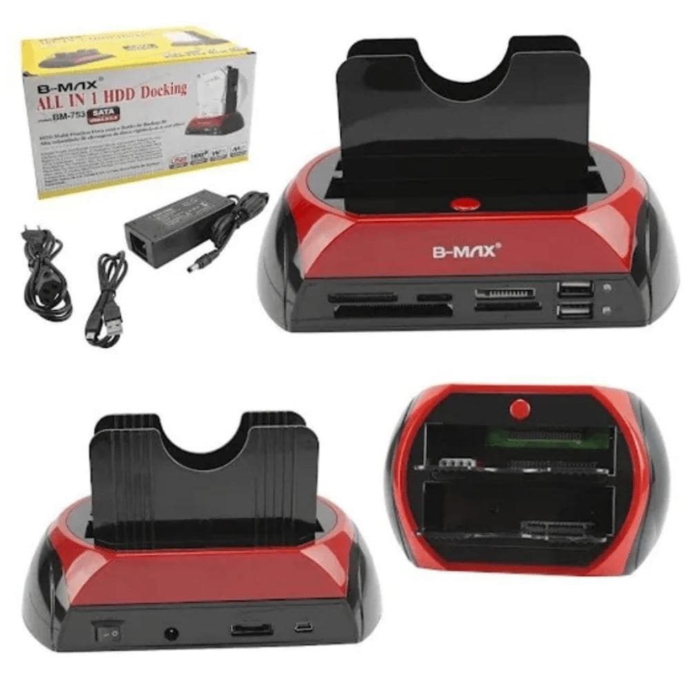 Dock Station Leitor Usb Hd/Ssd 2,5/3,5 Ide Sata Bmax