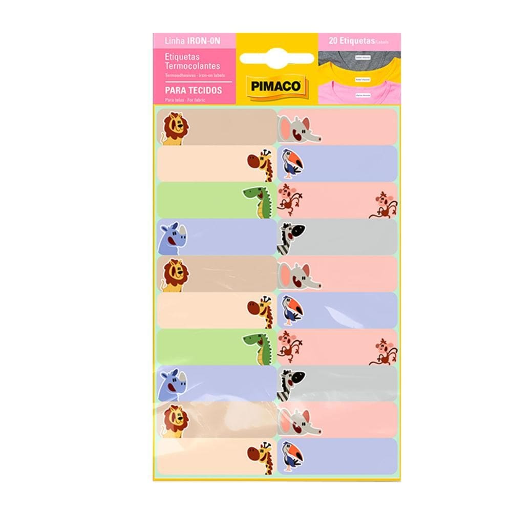 Etiqueta termocolante Baby Bichos com 20uni Pimaco