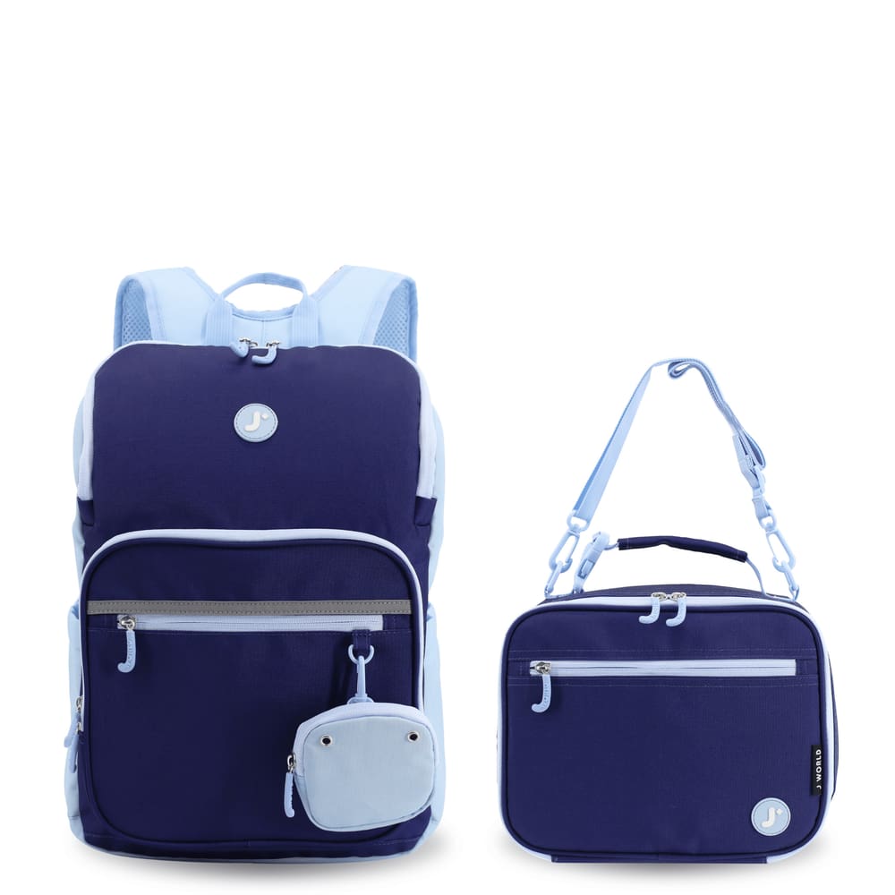 Mochila J World Junior com lancheira para meninos e meninas