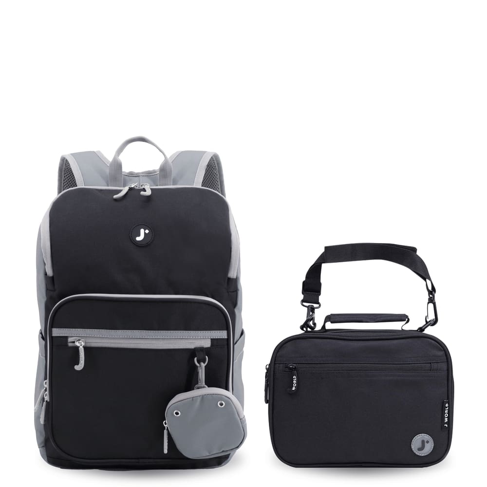 Mochila J World Junior com lancheira para meninos e meninas