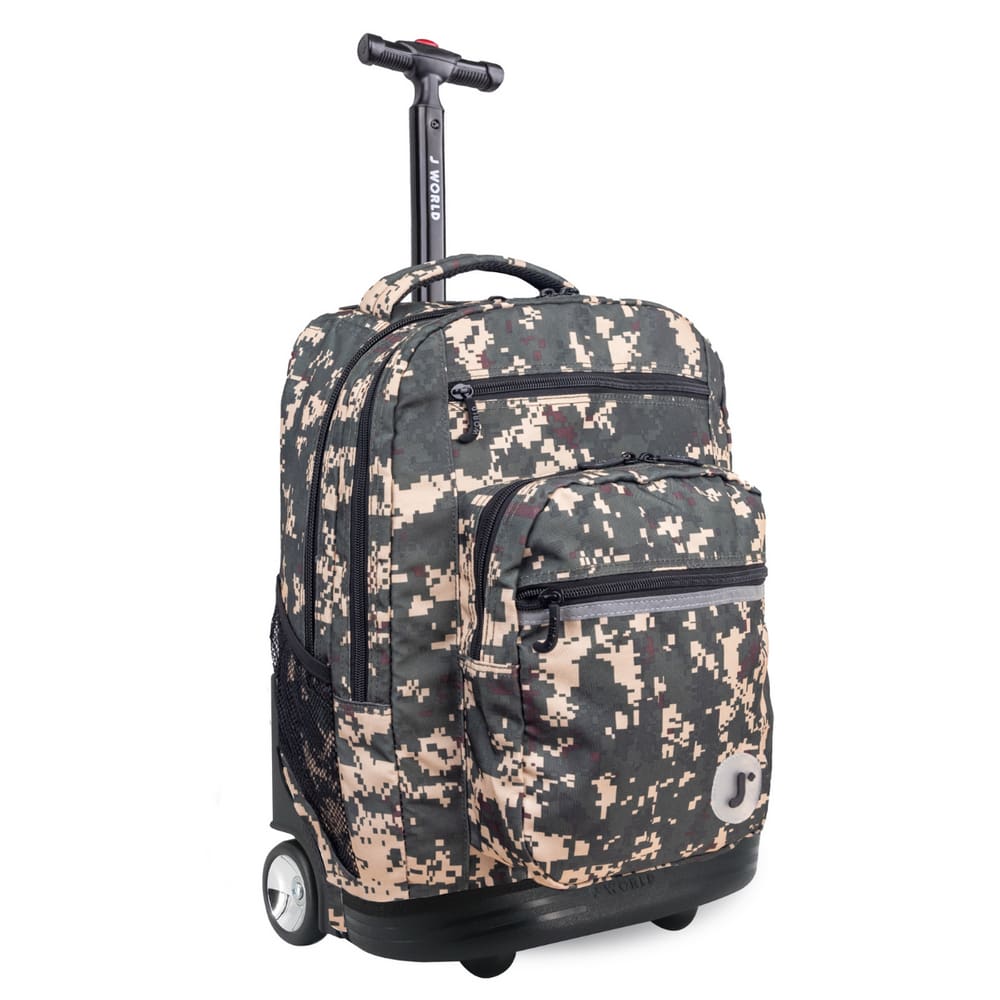 Mochila com rodinhas J World Sundance 20 com capa para laptop verde
