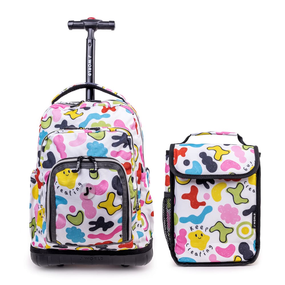 Mochila com rodinhas J World Lollipop 16 Kids com lancheira