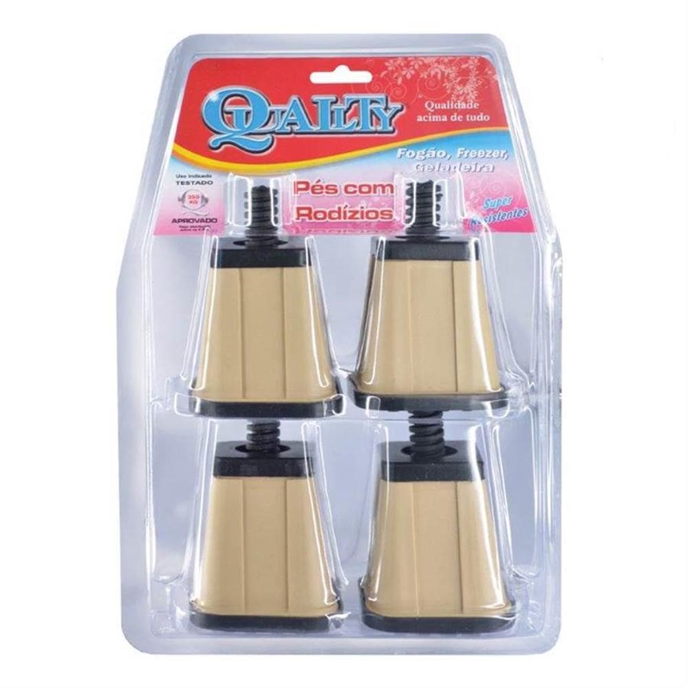 Pes p/fogao/geladeira plastico bege qual - 10068 - QUALITY
