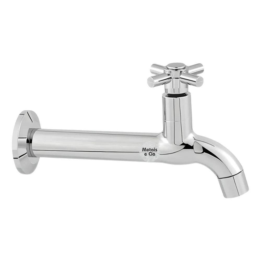 5X Torneira Tanque/Jardim/Cozinha Reta Parede 18Cm 1/4V Acab