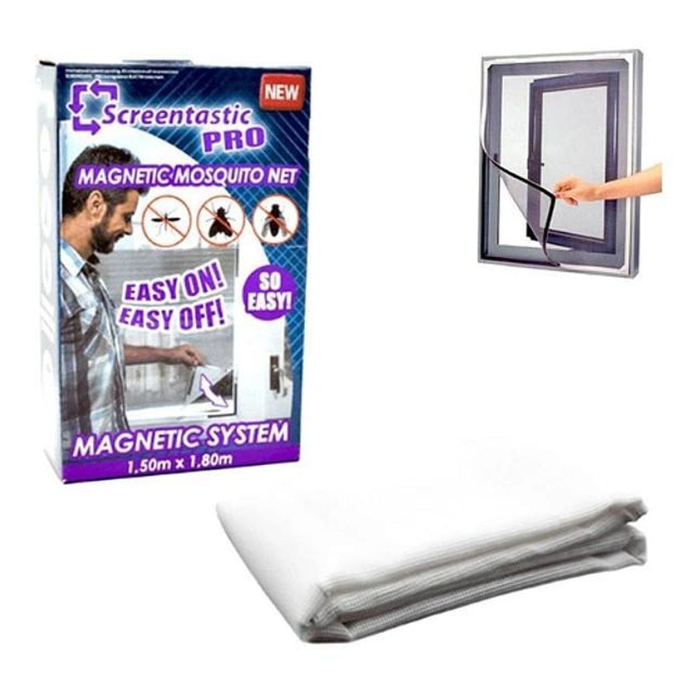 Kit 2 Super Tela Micro Rede Mosquiteira Magnética Janela