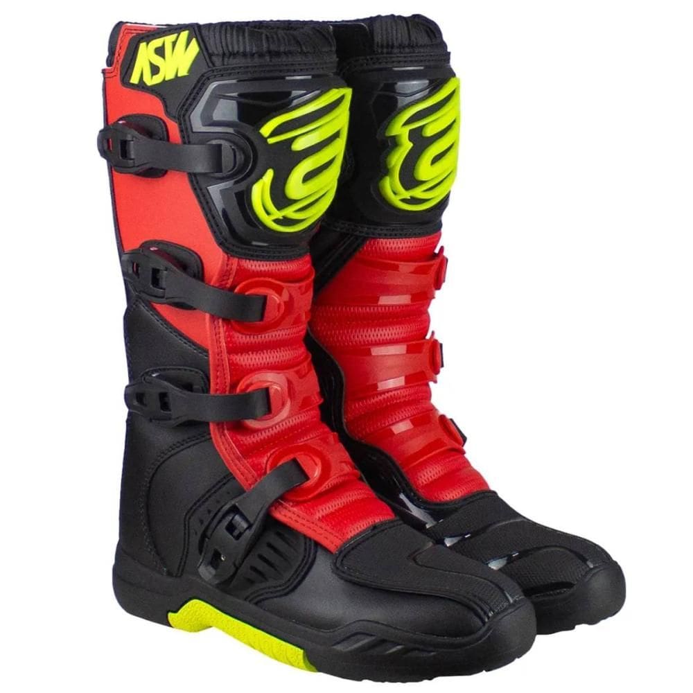 Bota ASW Image Enduro Preto/Vermelho/Amarelo