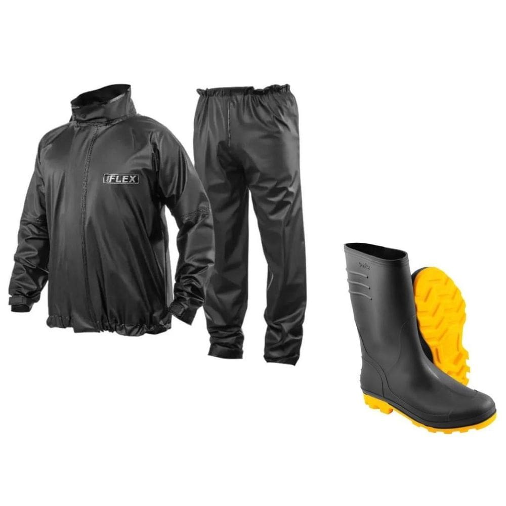 Capa De Chuva Delta Flex P + Bota Vonder Solado Amarelo 40