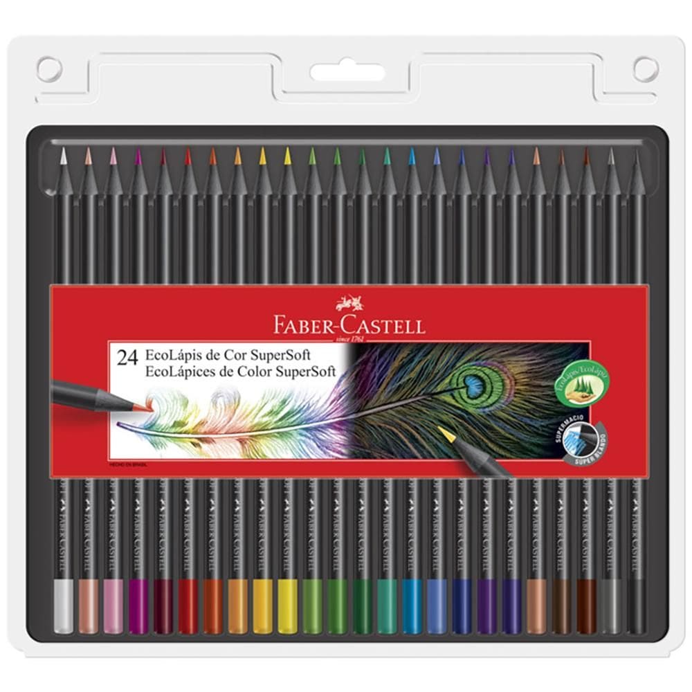 Lápis de cor SuperSoft 24 cores 120724SOFT Faber-Castell