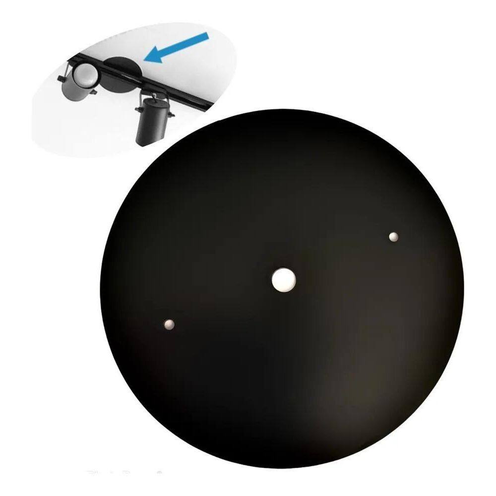 5X Tampa Cega Espelho 14Cm Teto Trilho Eletrificado Luminári