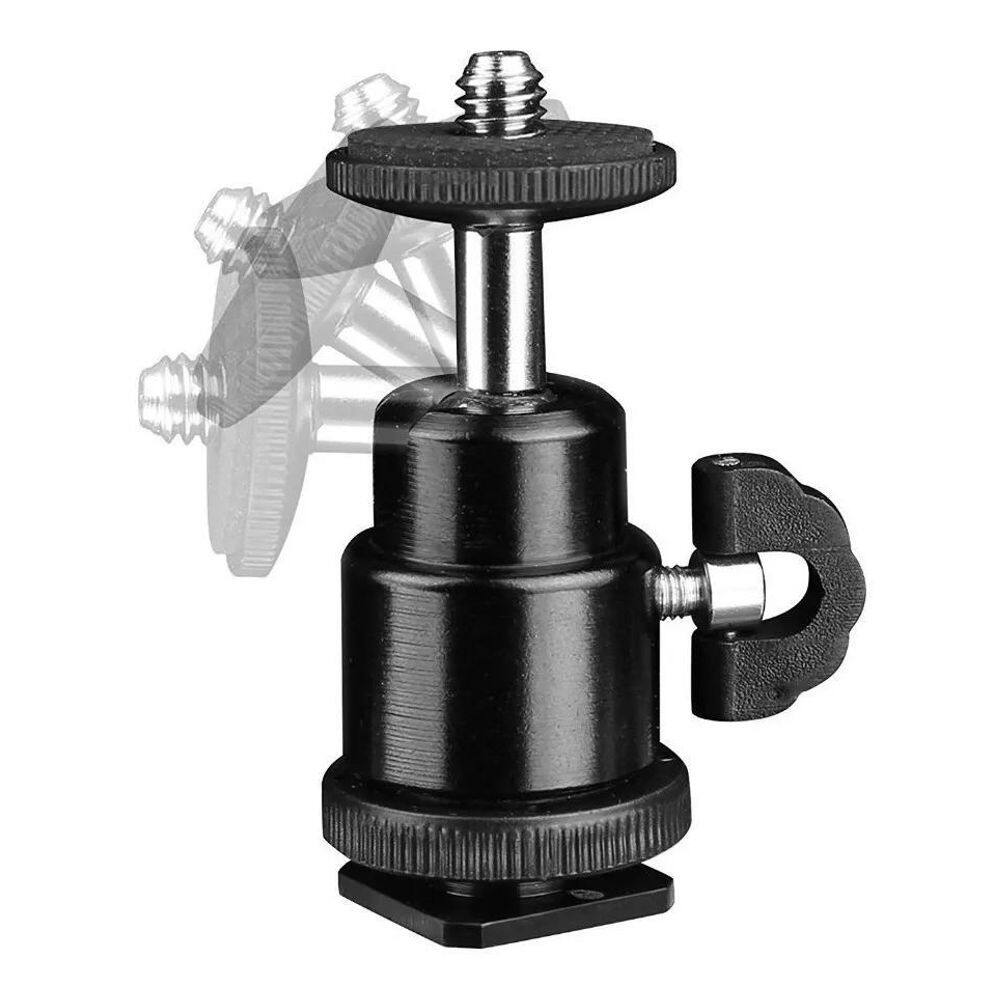 5X Cabeça Ball Head Tripé 1/4 Sapata Dslr Flash Hot Shoe