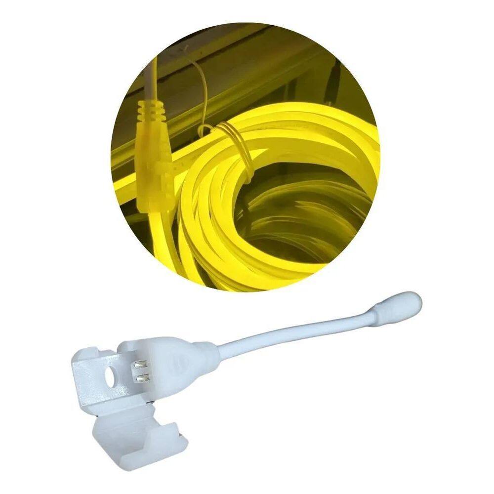 5X Conector De Fio P Fita Led Neon Flex 2 Vias 6Mm 3528 12V