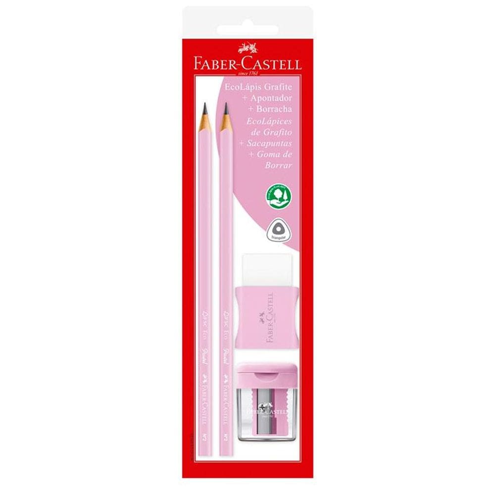 Lápis preto Tom Pastel Rosa c/ 2 unid Faber-Castell
