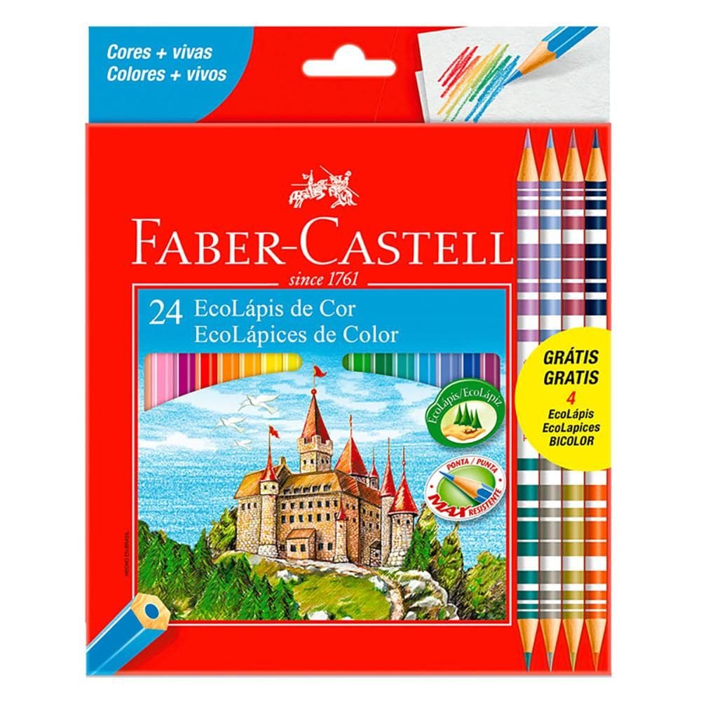 Lápis de cor 24 cores 120124 Faber-Castell