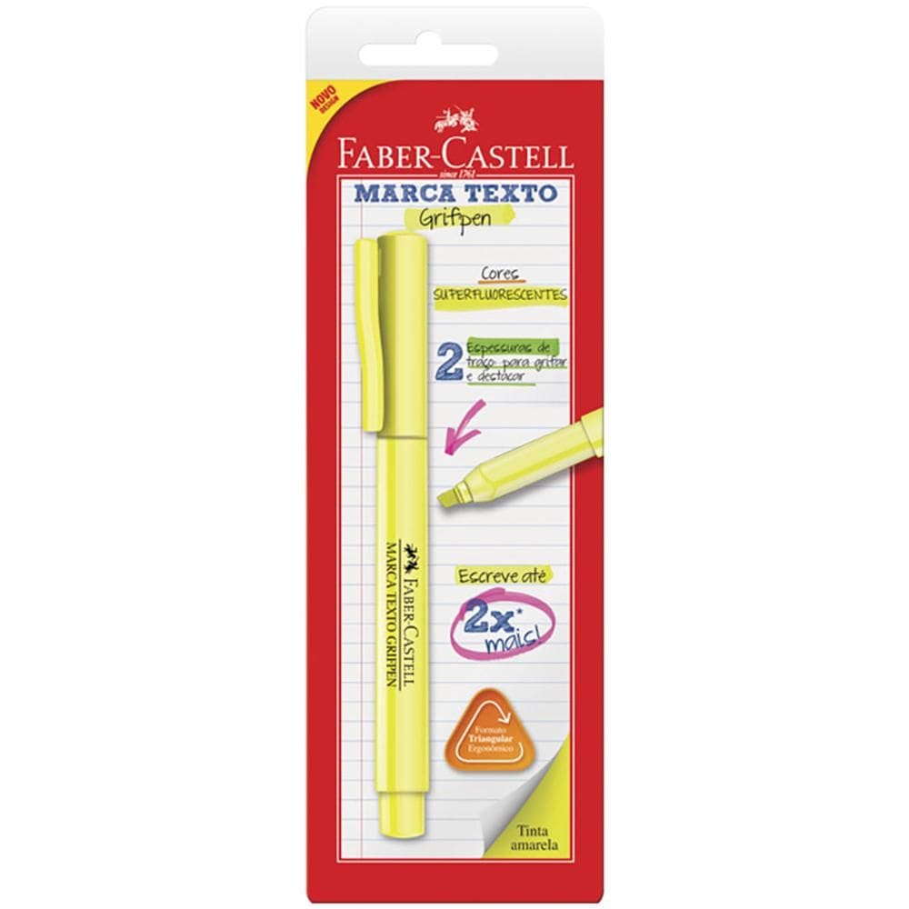 Marca texto amarelo Faber-Castell