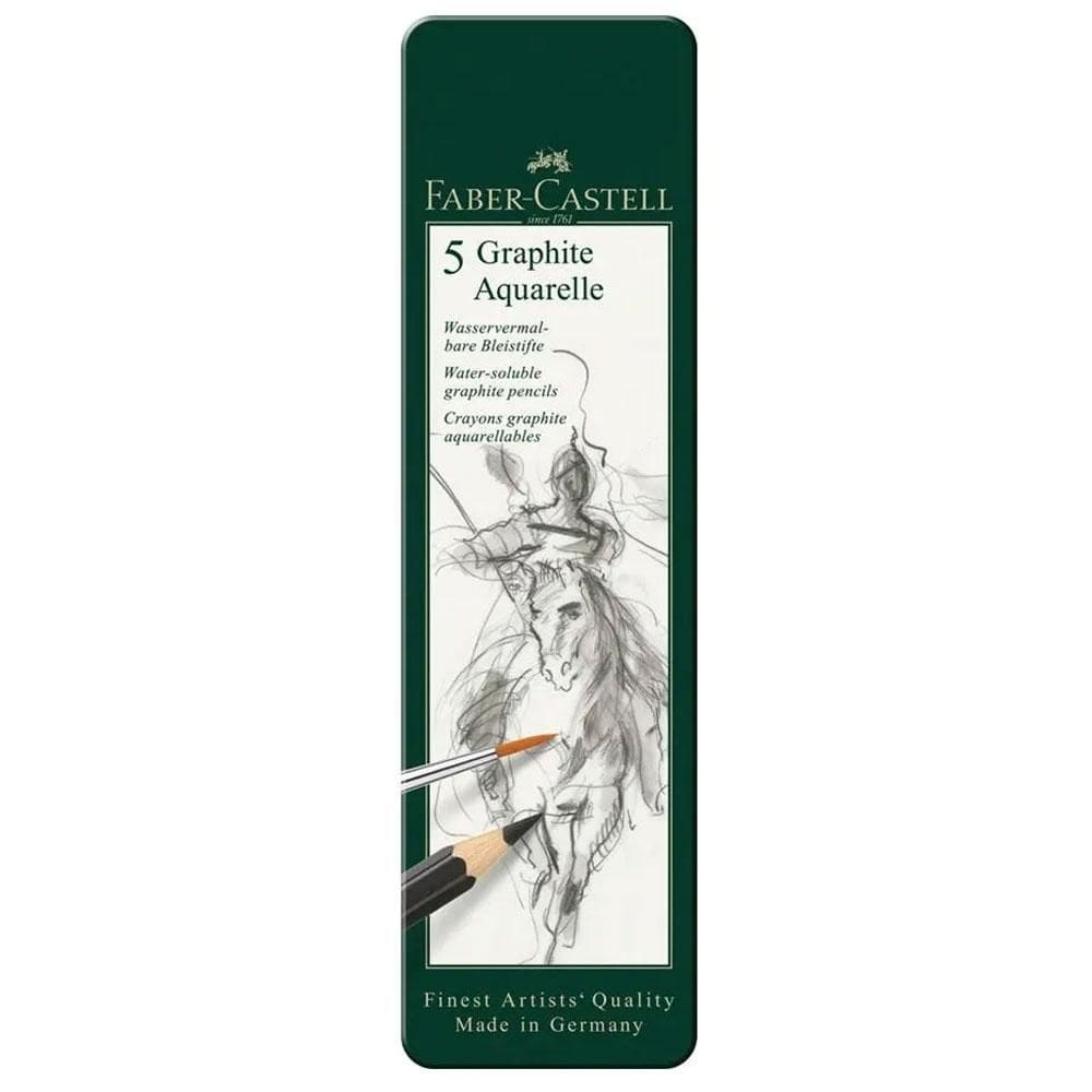 Lápis preto grafite aquarelável com 5 unidades Faber-Castell