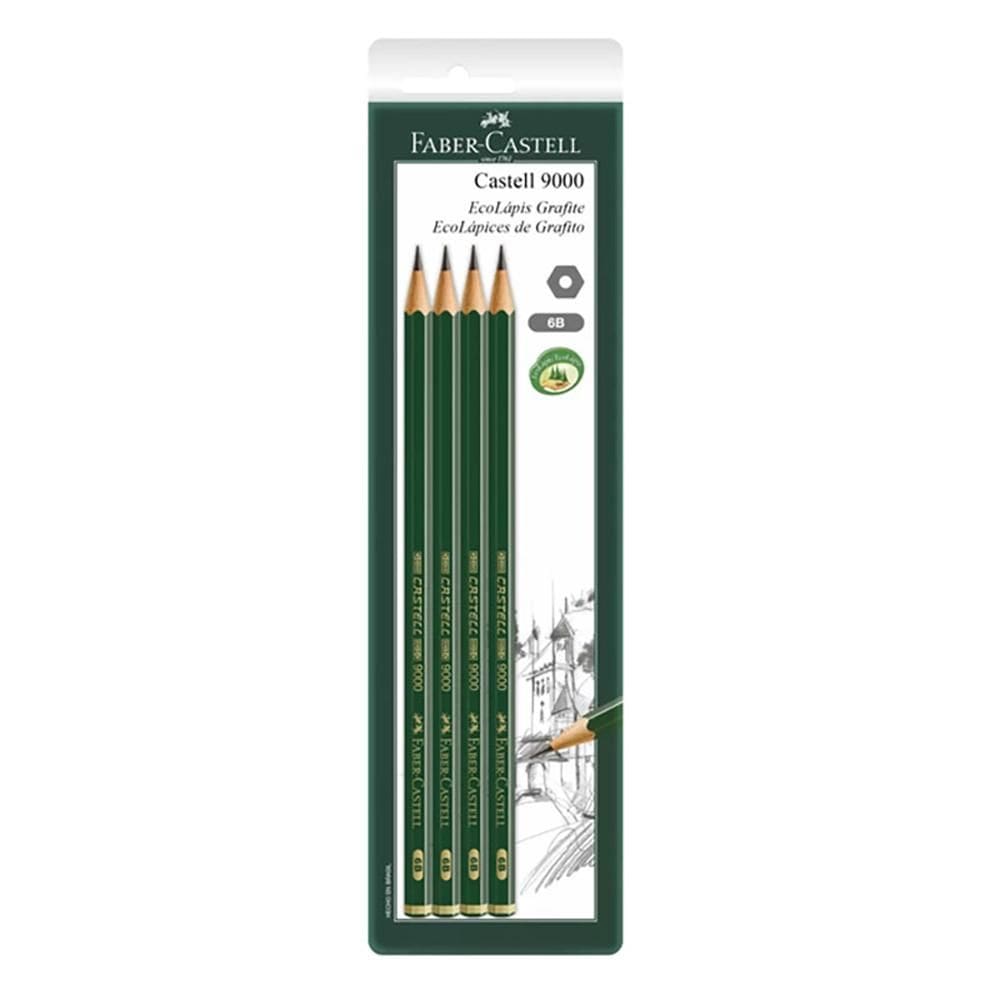 Lápis preto SM/C90006B com 4 unidades Faber Castell