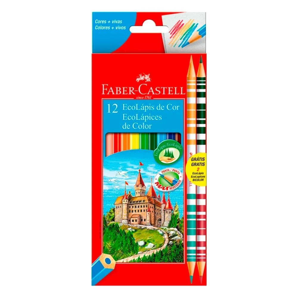 Lápis de cor 12 cores 120112/2B Faber-Castell