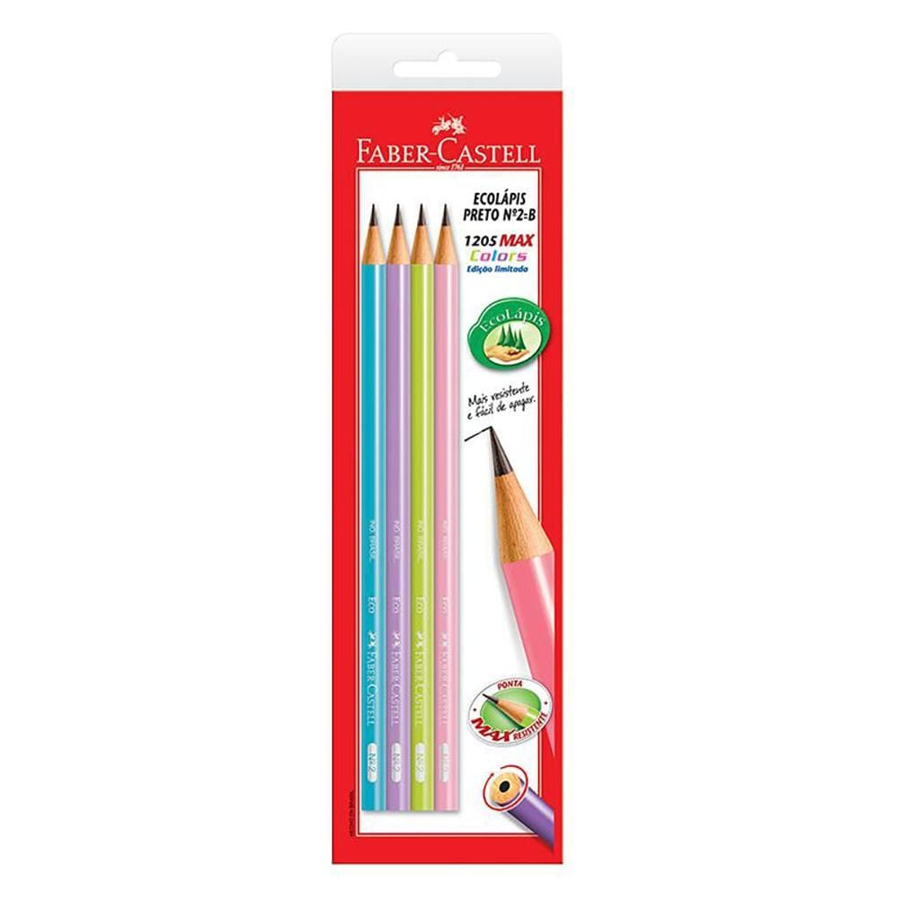 Lápis preto Colors c/ 4 unid Faber-Castell