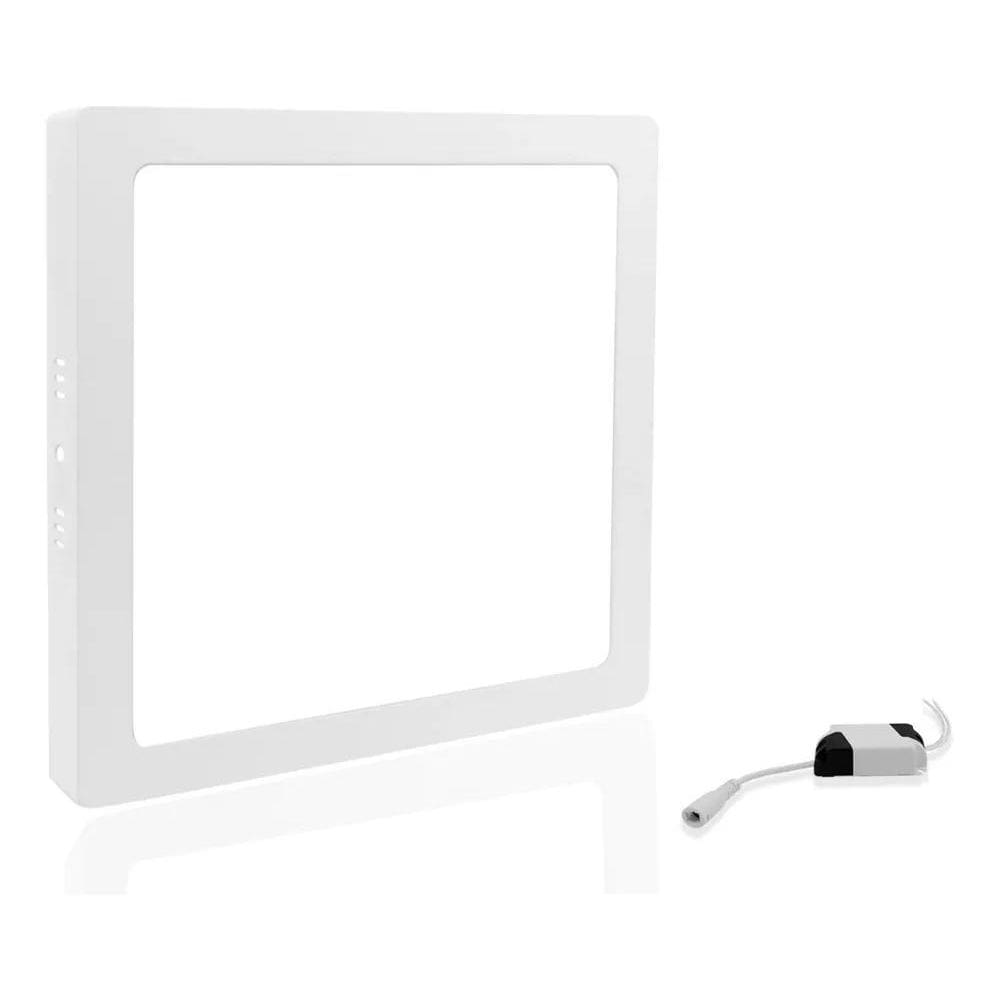 5X Plafon Led Quadrado 24W Painel Sobrepor Branco Frio