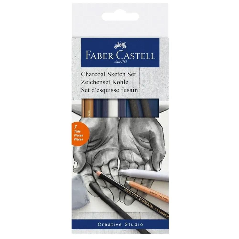 Lápis Carvão Sketch Set com 7 unidades - Faber-Castell