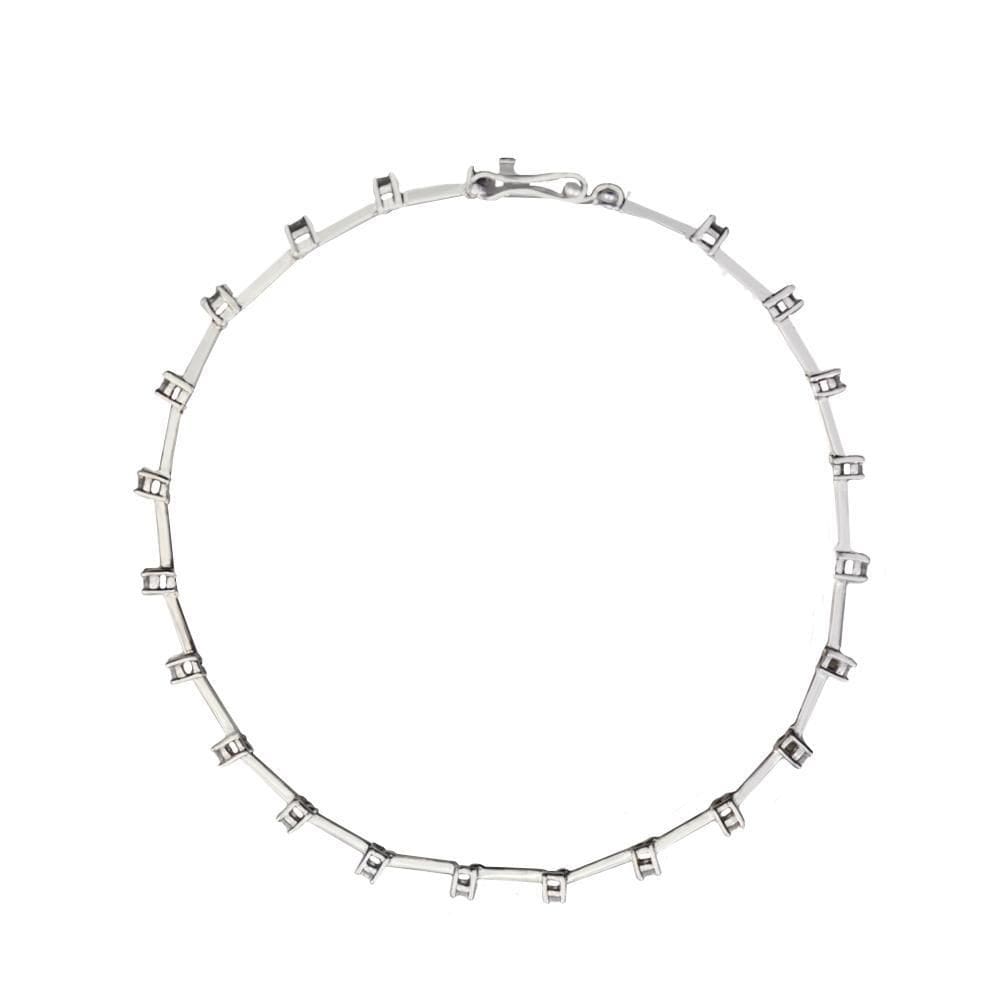 Pulseira Riviera 19Cm 23 Diamantes 3,5Pts Em Ouro Branco 18K