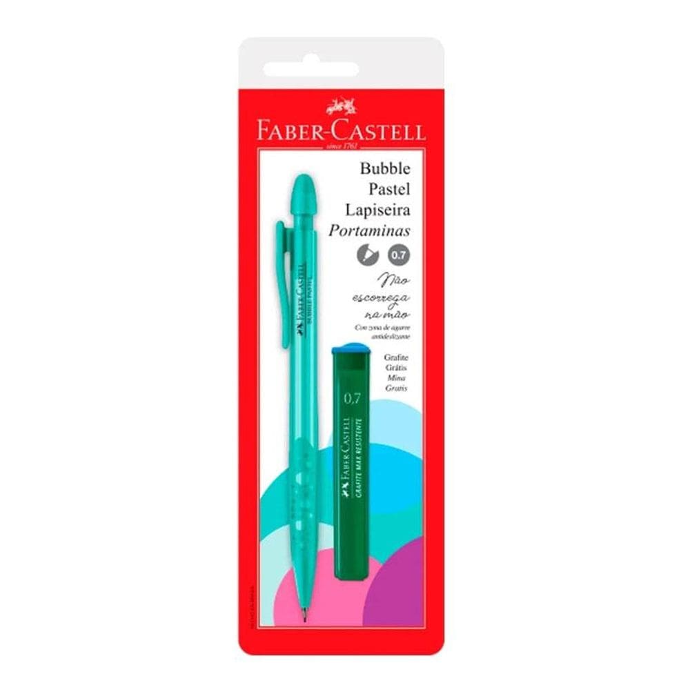 Lapiseira 0.7mm Bubble - Verde água pastel - SM/07BBVA - Faber-Castell