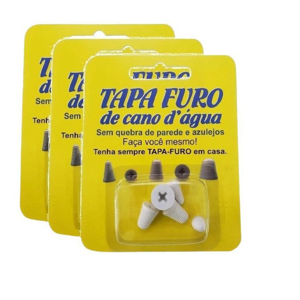 Kit 3 Tapa Furo Para Cano De Água 5 Medidas Fácil Instalação