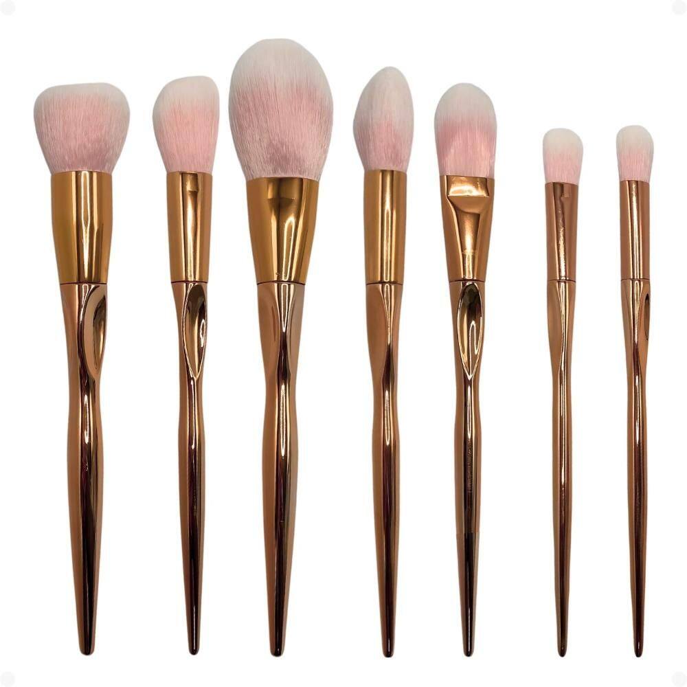 Kit Le Vangee Únicornio Dourado: 7 Pincéis Para Maquiagem