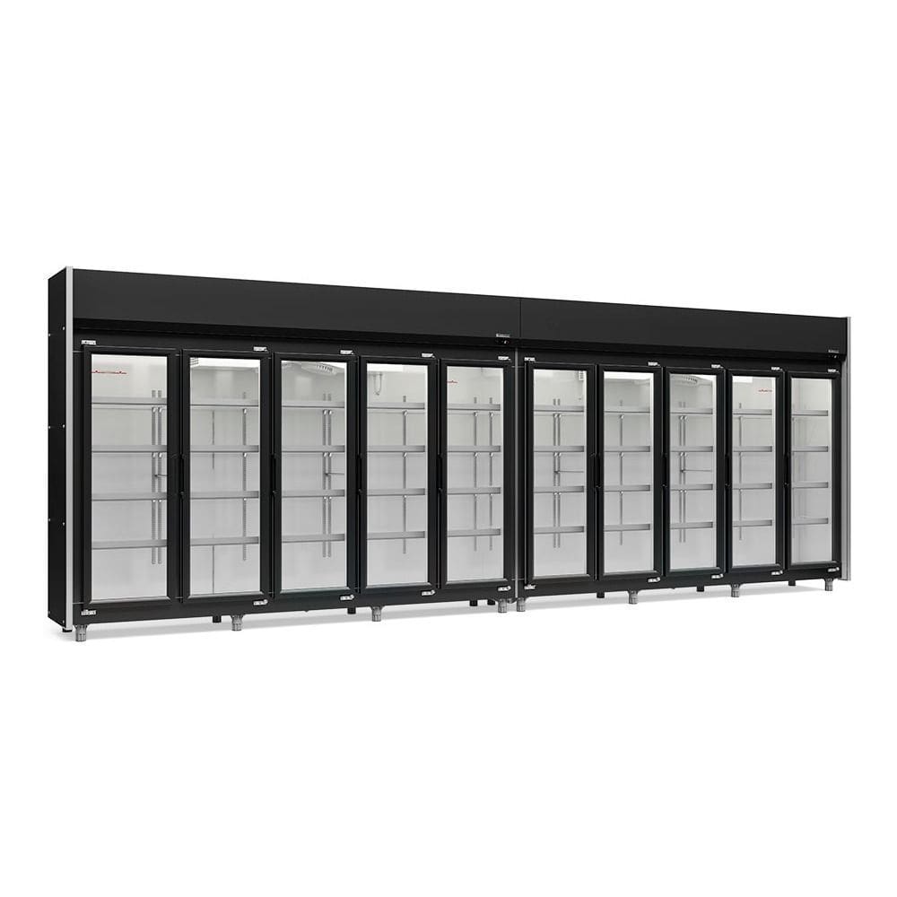Expositor 10 Portas Preto GEAS10P 4 Prateleiras 220v Gelopar
