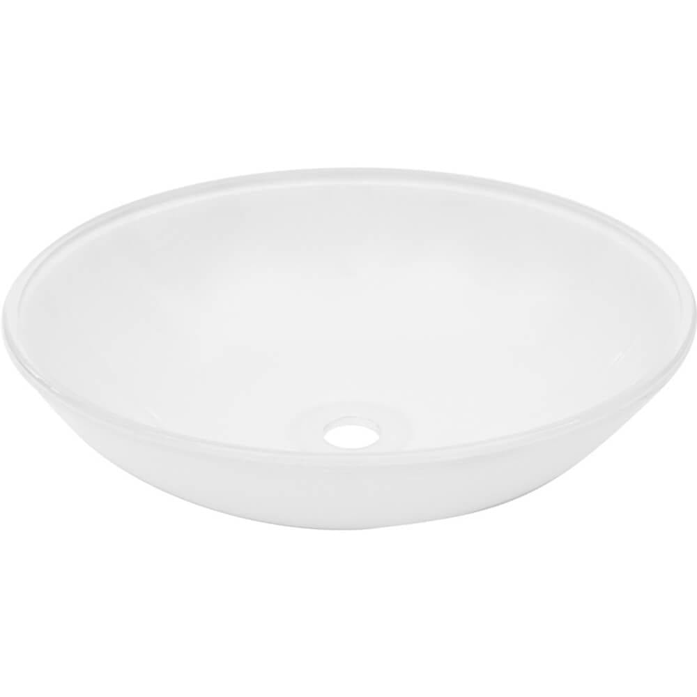 Cuba de Vidro Redonda 350mm Branca - 586 - PRISMATIC