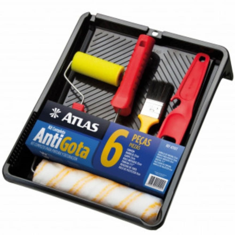 Kit para Pintura Anti-Gota Completo com 6 Peças - AT1017 - PINCÉIS ATLAS