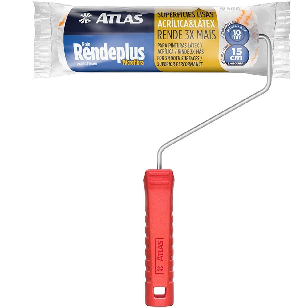 Rolo de Microfibra de 10mm Rendeplus 15cm - AT337/15 - PINCÉIS ATLAS