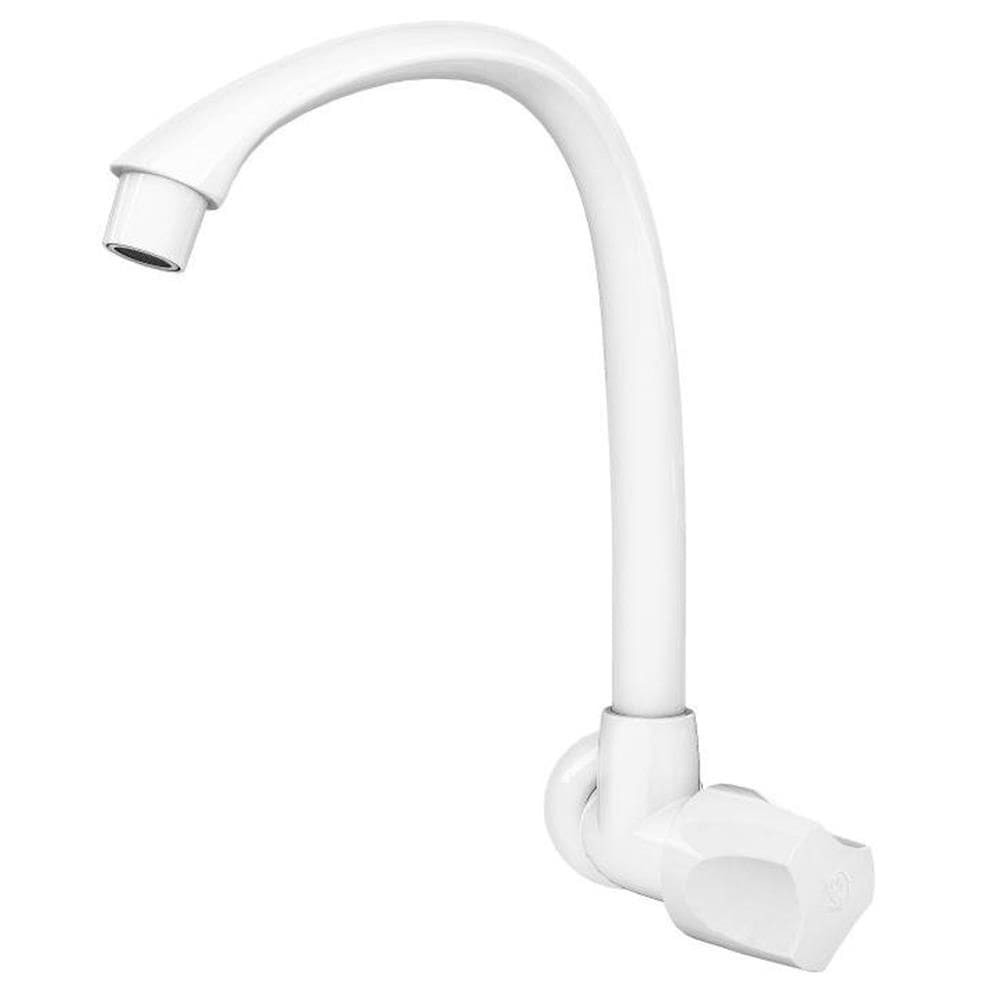 Torneira para Cozinha de Parede Bica Alta Móvel Orbe 1/2””-3/4”” Branca - 300000467 - TIGRE