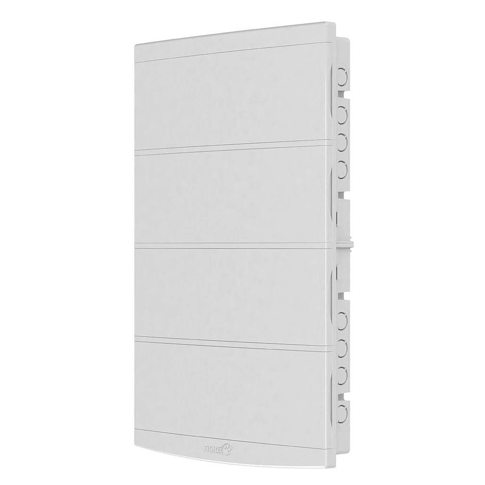 Quadro de Distribuição Slim 64 Disjuntores Sem Barramento Porta Branca - 33.04.084.9 - TIGRE