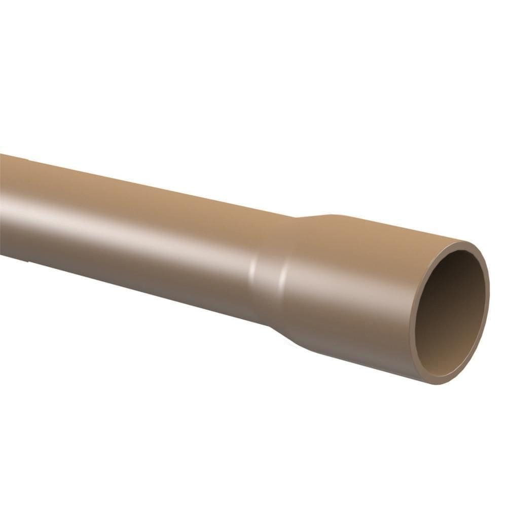 Tubo de PVC Marrom Soldável Marrom 1.1/2”” 50mm 6 Metros - 10.12.050.0 - TIGRE