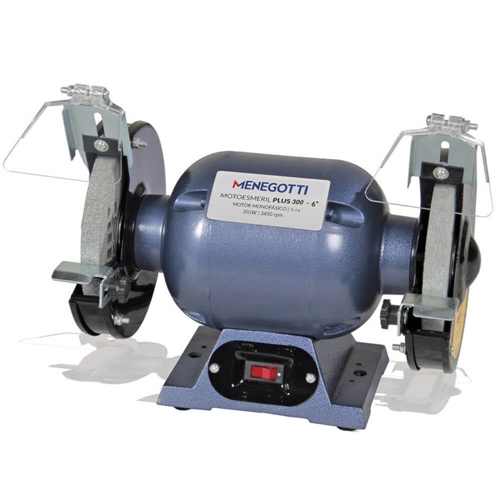 Motoesmeril Plus 300-06”” Monofásico 1/2CV 300 Watts Bivolt - 40760115 - MENEGOTTI
